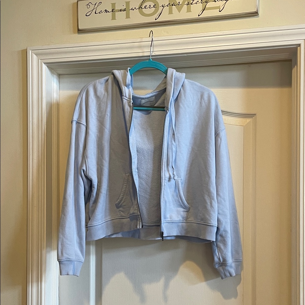 American Eagle Outfitters Light Blue Hoodie